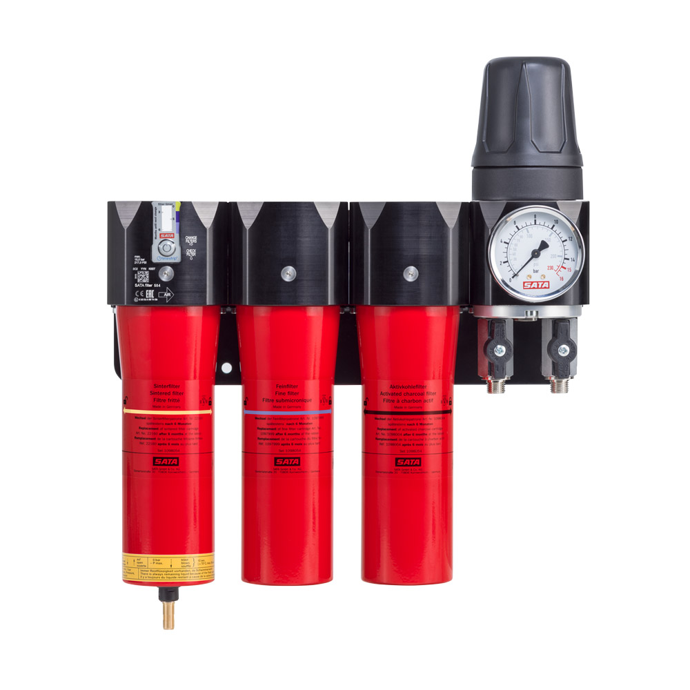 SATA filter 584, Feinfilter-Aktivkohleeinheit NEU 3-stufiger Sinterfilter